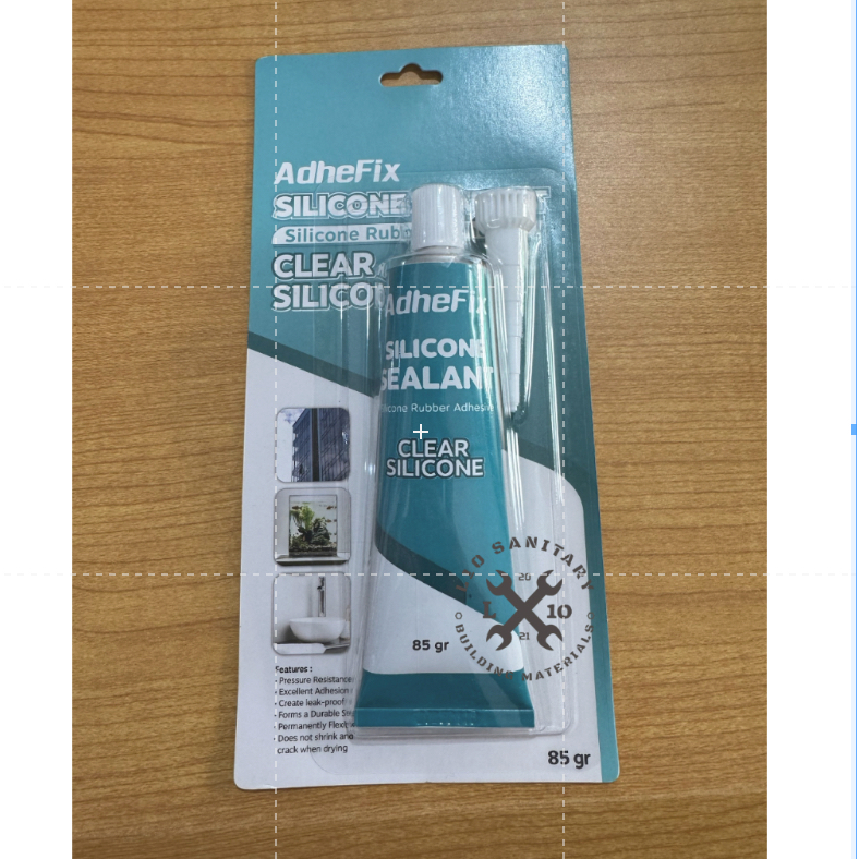 * Lem Kaca Adhefix CLEAR 85gr / Lem Kaca Sealant Aquarium Clear Bening Silicone Besar 85gr
