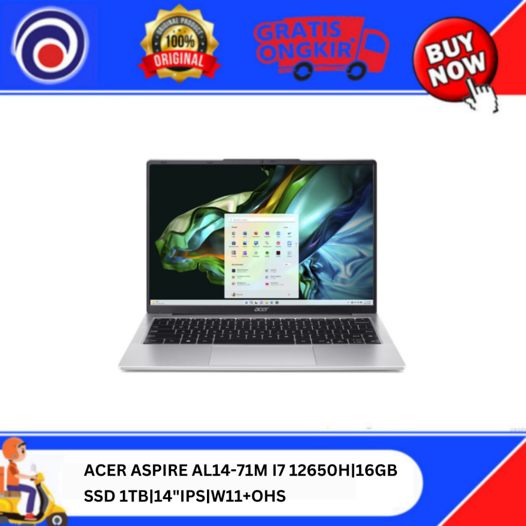 LAPTOP ACER ASPIRE AL14-71M I7 12650H|16GB SSD 1TB|14"IPS|W11+OHS