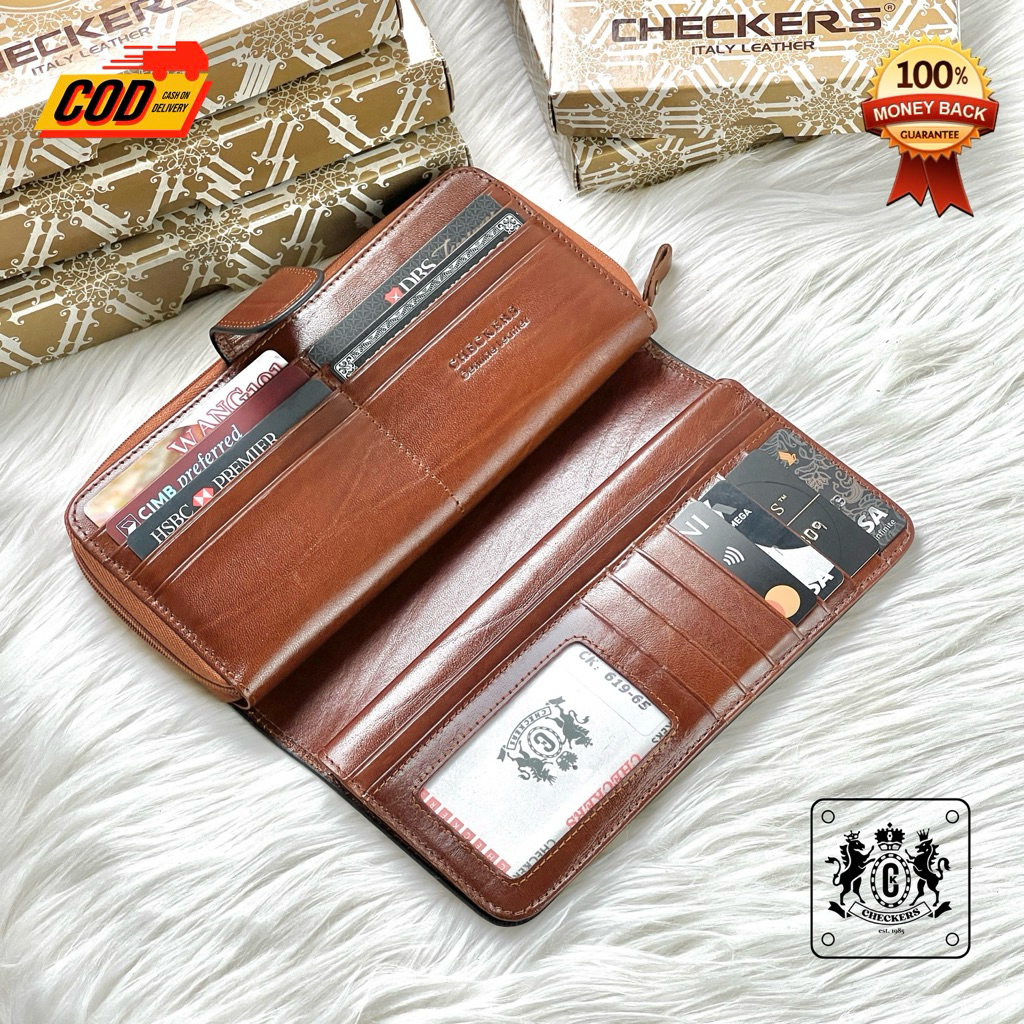 WANG101 -- Dompet Kulit CHECKERS 65N Original - Jaminan Asli atau Uang Kembali