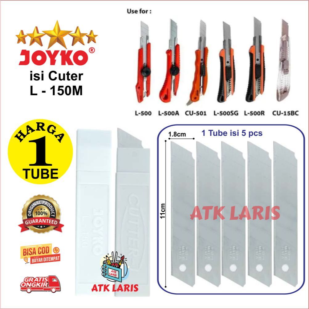 

ISI CUTTER BESAR, ISI CUTER L-150 , ISI CUTTER JOYKO L-150M, ISI CUTER JOYKO L-150