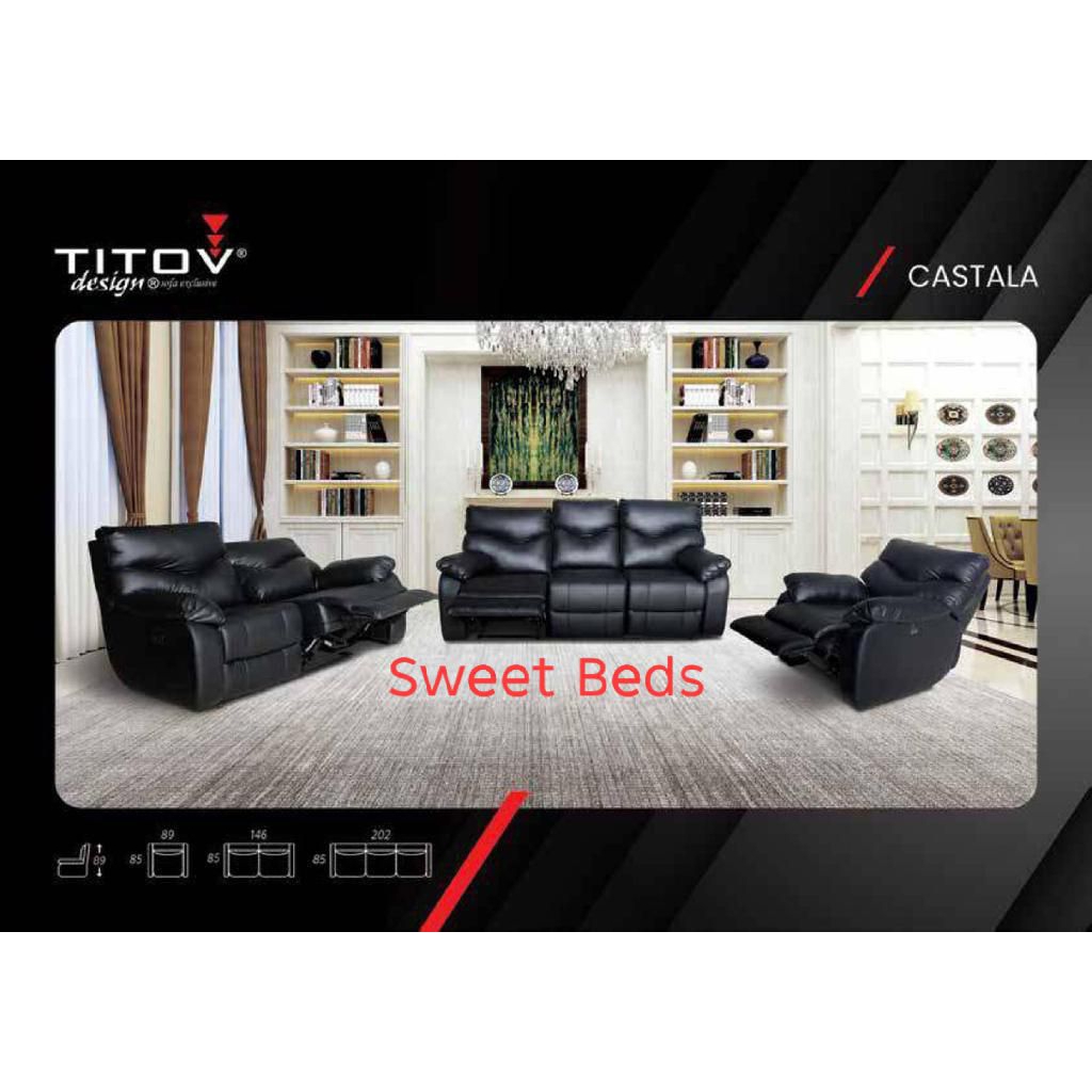 sofa titov type castalla recliner sofa 321 garansi 5 tahun