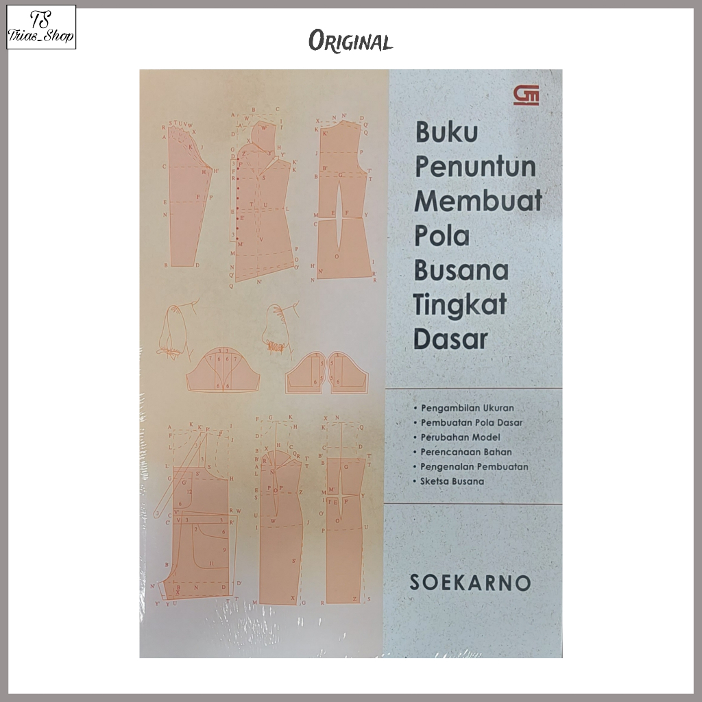 Buku Belajar Menjahit " Buku Penuntun Membuat Pola Busana Tingkat Dasar