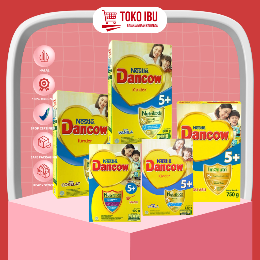 

Susu Dancow 5+ (5-12 Tahun) Susu Pertumbuhan Rasa Madu Cokelat Vanila Ukuran 750G| 350G| 350G