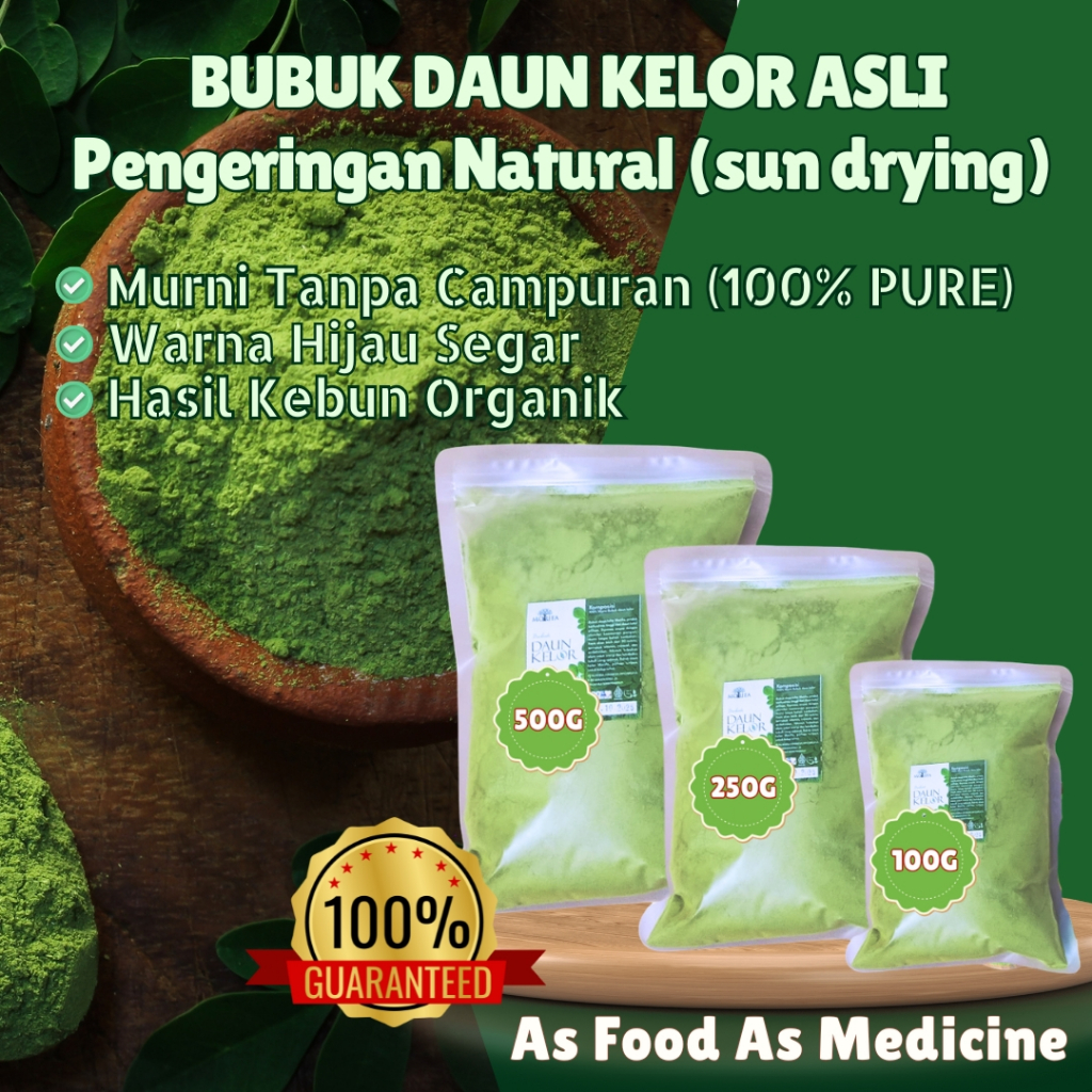

Daun Kelor Moringa Bubuk Pure Kualitas Export Moringa Leaf Powder