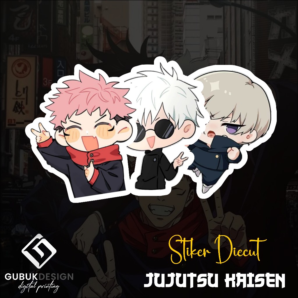 

Stiker Diecut Anime Karakter Lucu Chibi Jujutsu kaisen Bahan Vinyl Lebih Awet dan Tahan Lama