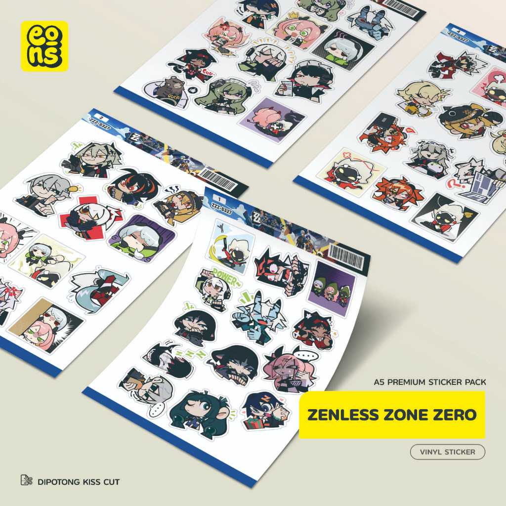 

Stiker Pack ZENLESS ZONE ZERO Waterproof Aesthetic- untuk Laptop, Motor, dan Helm - Paper Stationery