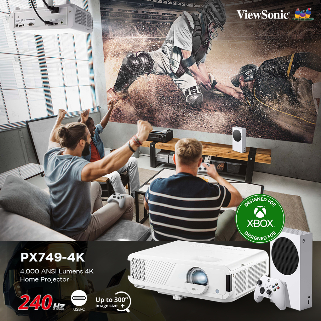 Projector Viewsonic PX749-4K 4,000 ANSI Lumens 4K Home Projector​