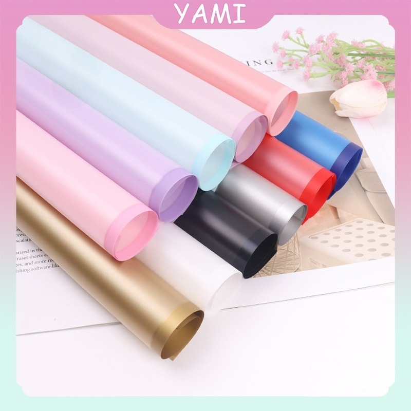 

(20 Lembar) Kertas Buket Bunga Transparan Waterproof / Flower Wrapping Paper Cellophane Color border / Hadiah Hari Valentine / Hadiah Kelulusan / Hadiah Liburan