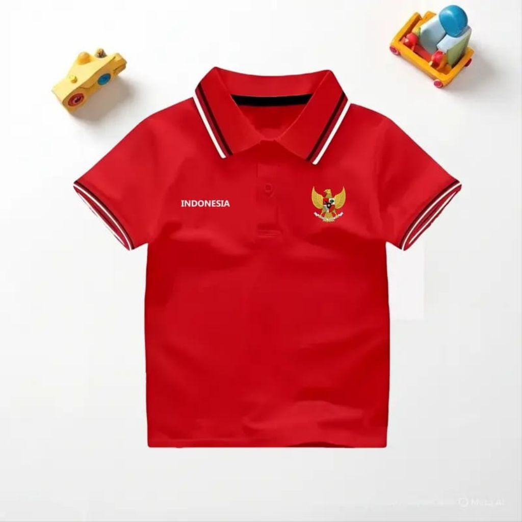 Kaos t-shirt polo Distro anak-anak atasan pria wanita motif kemerdekaan keren termurah