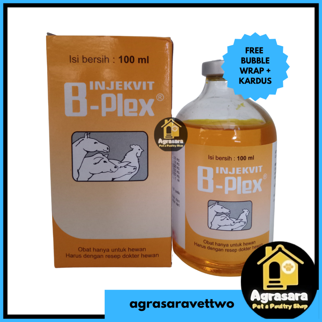 Injekvit B Plex 100 ML MEDION - Vitamin B Kompleks Vitamin B Complex Medion untuk ternak ayam sapi