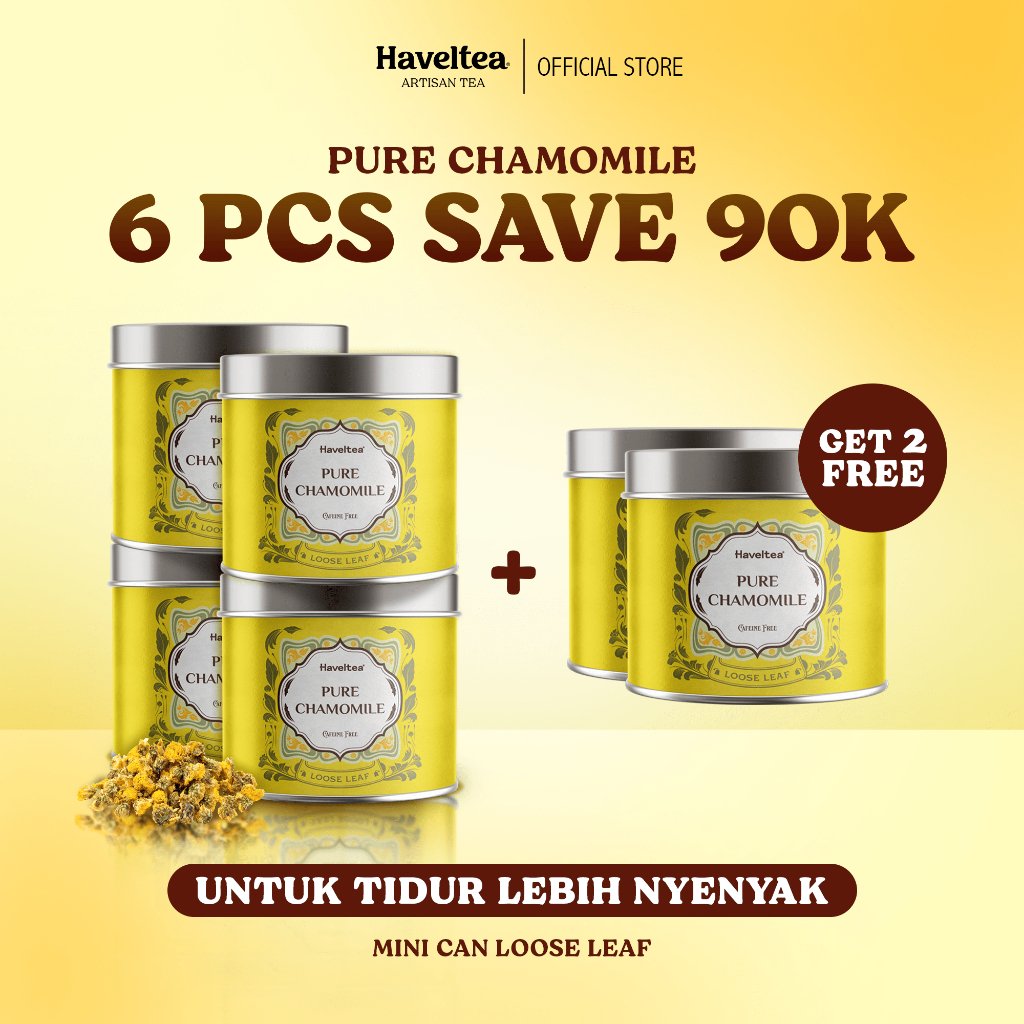 

Haveltea Pure Chamomile Tea – Teh Bunga Kamomil Murni Camomile Tea Teh Insomnia Flower Tea Loose Leaf 7,5g