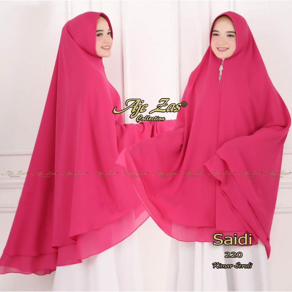 AJE ZAS - Hijab Bergo Jumbo Pet Antem Kode - SAIDI Bahan Ceruti BabyDoll
