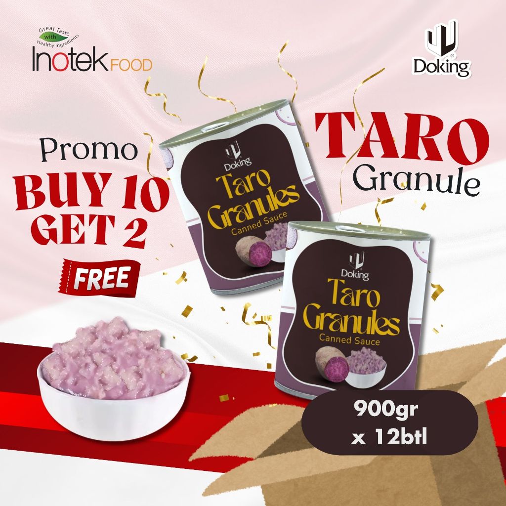 

PROMO KEMERDEKAAN BELI 10 GRATIS 2 - Taro Granules Kaleng - Potongan Ubi Talas Asli kemasan isi @900gr x 12 kaleng
