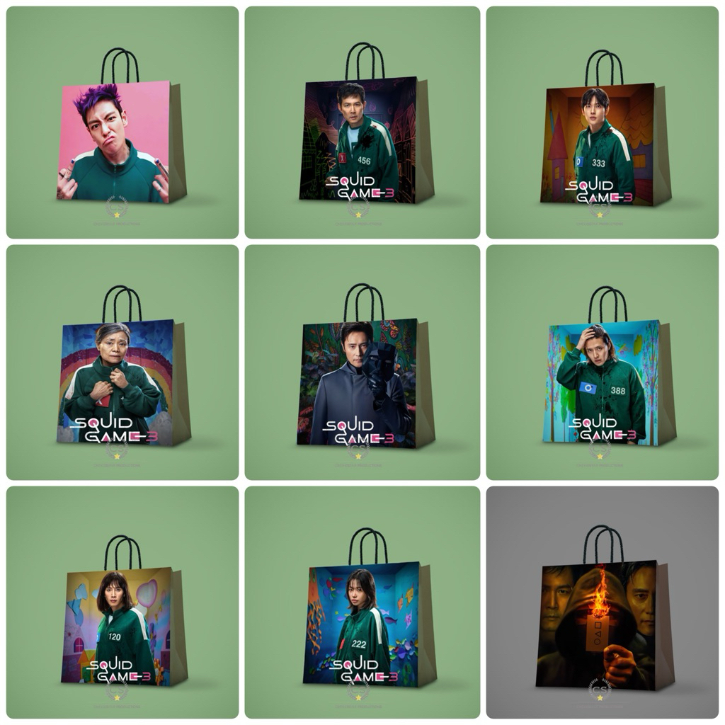 

Paperbag Custom Squid Game Goodie Bag Hampers Birthday Tas Kado Tas Kertas