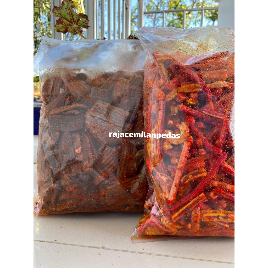 

PAKET HEMAT[BUNDLING 2PCS] SEBLAK KERUPUK JAAT BETON+KERUPUK JENGKOL ASBES/KOTAK PEDAS DAUN JERUK