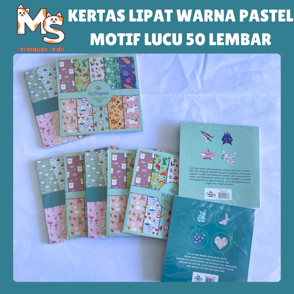 

KERTAS LIPAT ORIGAMI MOTIF LUCU 15 CM x 15 CM 50 LEMBAR