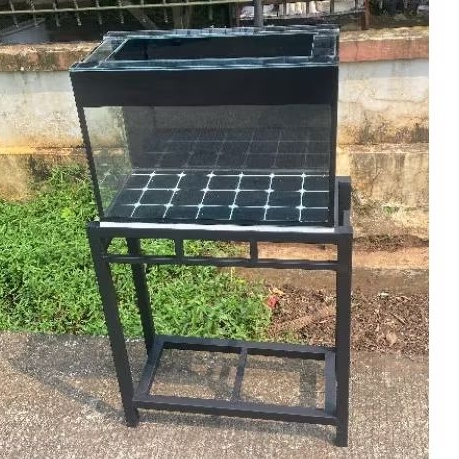 AQUARIUM KACA 60x30x40  8 mili SET RAK HOLO