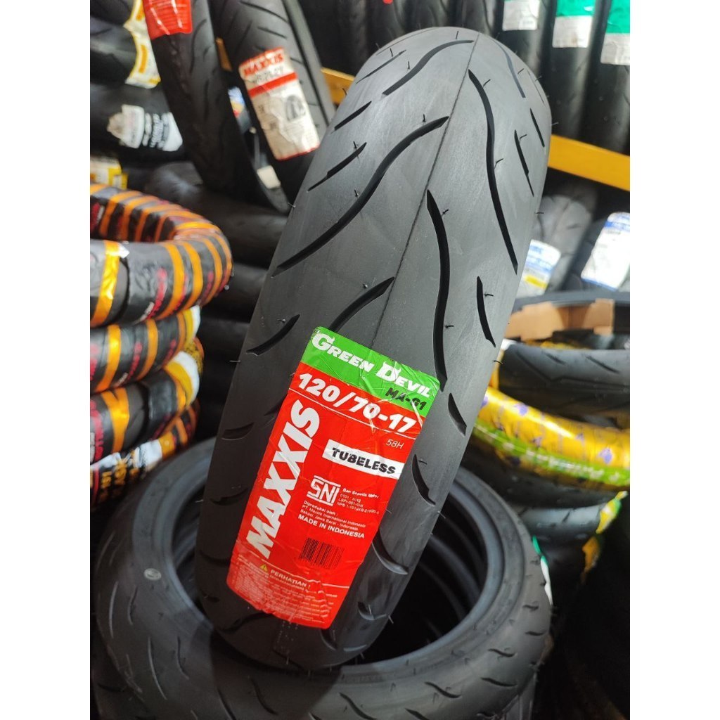 VARIAN BAN 120/70-17 VIXION R15 CBR250 NINJA250 YAMAHA R15 YAMAHA R25 FREE PENTIL TUBELESS