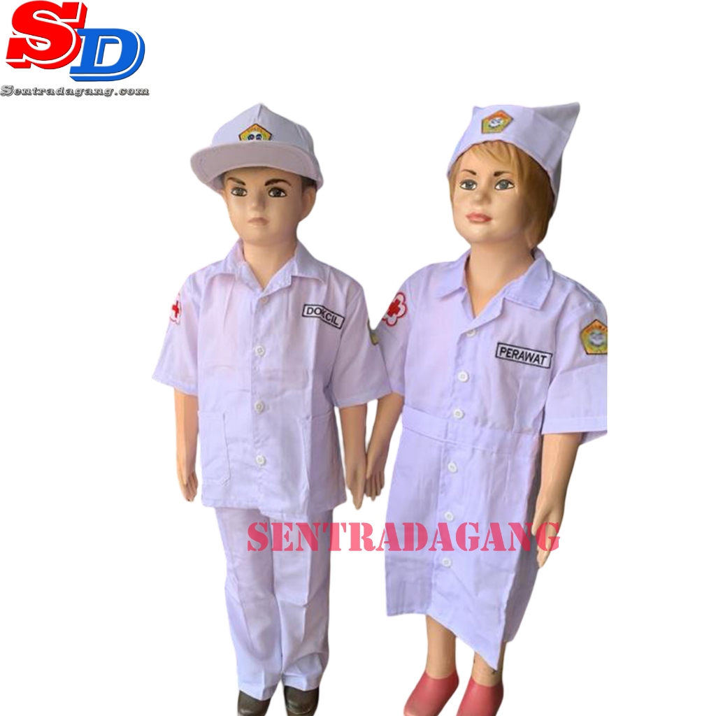 BESTSELLER Baju Profesi Perawat Kostum Profesi Dokter Cilik Anak – Baju Dokter Anak – Seragam Profes