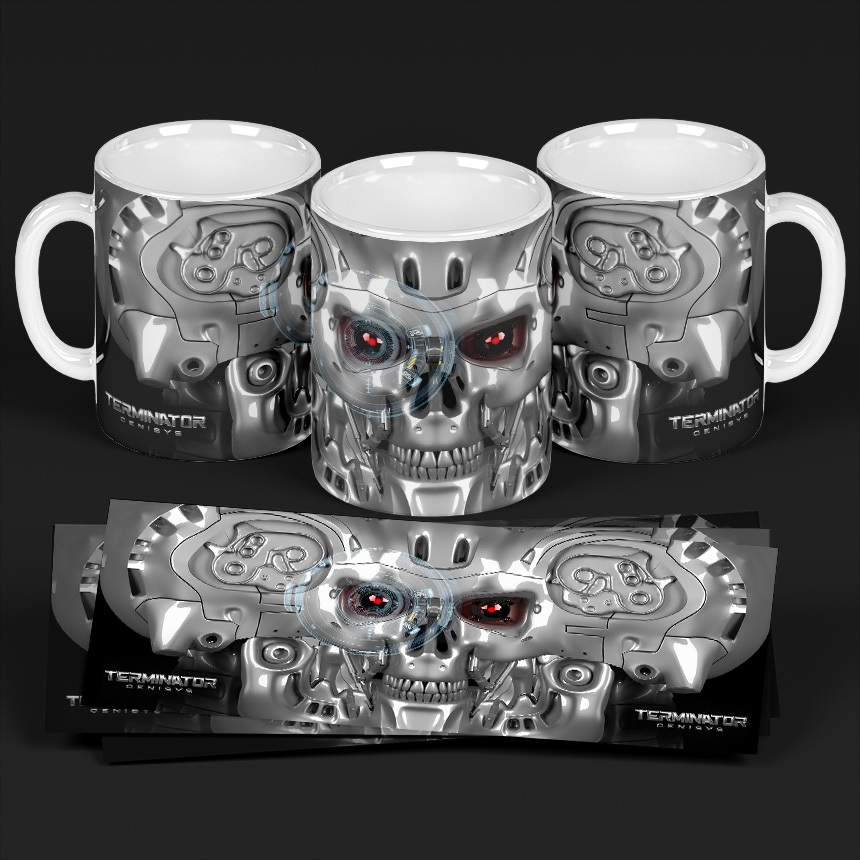 Mug Gelas Keren 3D Terminator Premium