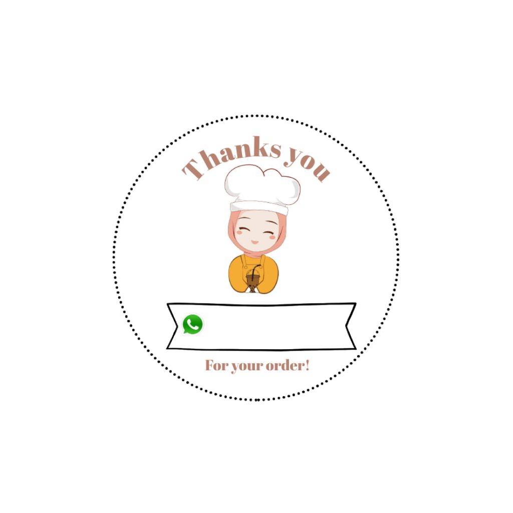 

10 pcs stiker WA ( boba) uk 4.5