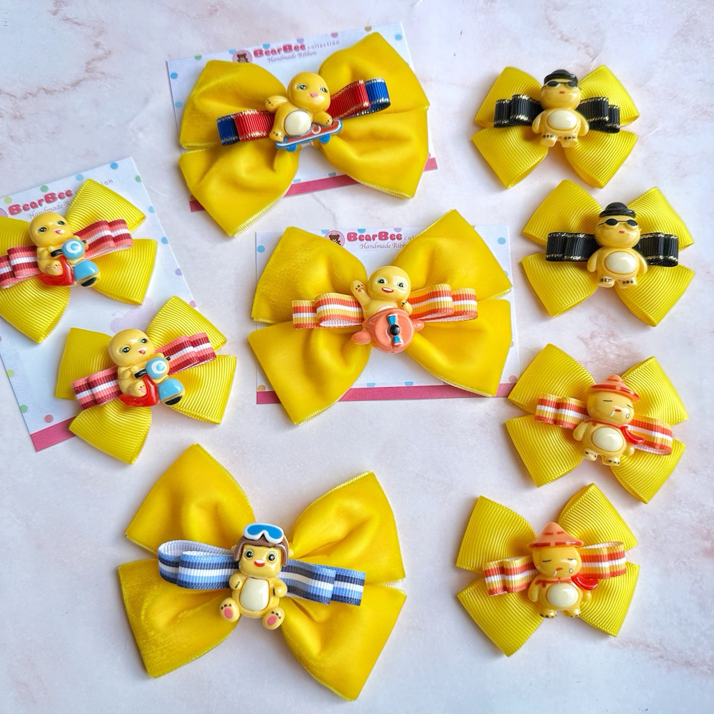 Nailong bow // jepit rambut nailong, jepit rambut perempuan nailong, pita nailong, jepit nailong