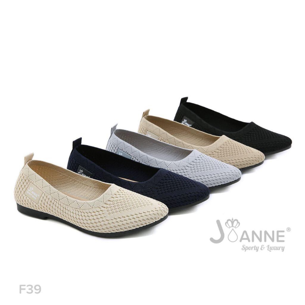 JOANNE Sepatu wanita Flyknit Flat shoes F39