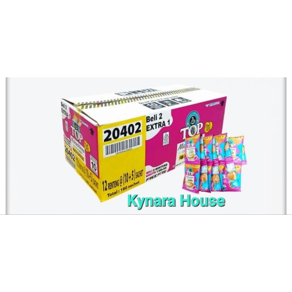 

Top Coffee Kopi Instant 3 in 1 Mokachinno 10x22gr (1 Dus isi 12 Renceng)