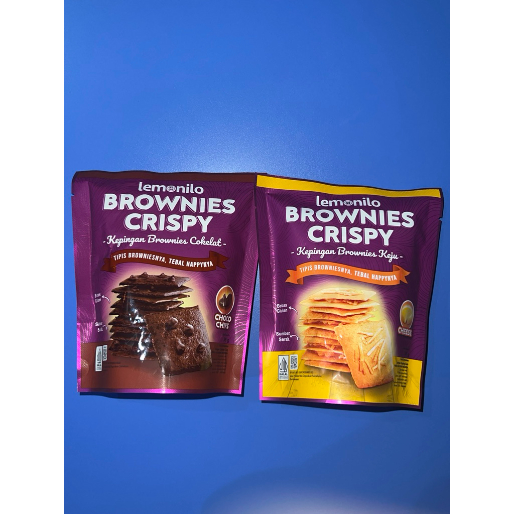 

Lemonilo Brownies Crispy Cookies Choco Chips Pouch / Keju Pouch 35gr
