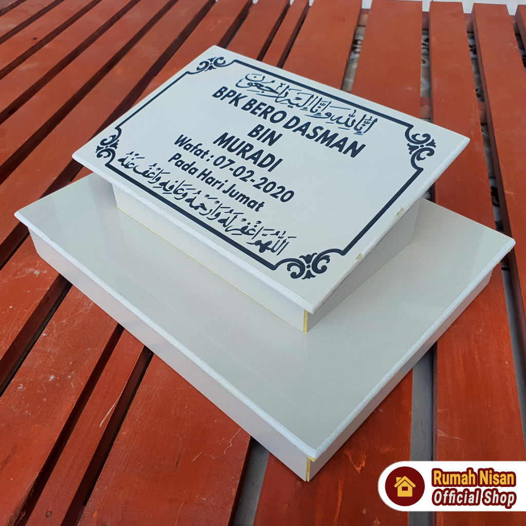 RUMAH NISAN - BATU NISAN UKURAN DEWASA 40X30 KRAMIK/GRANIT TILE MURAH