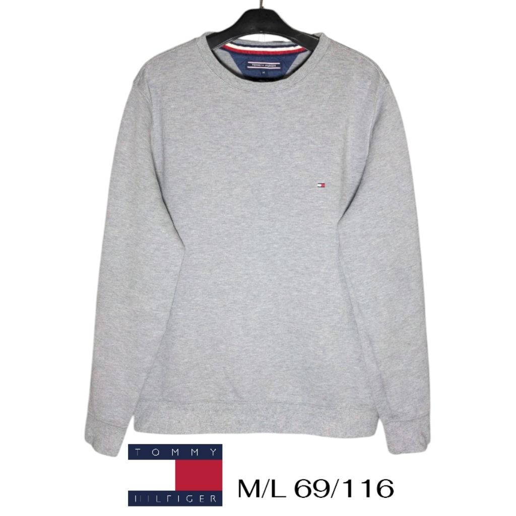 Sweater Sweatshirt Crew Neck Premium TOMMY HILFIGER  size M L Original