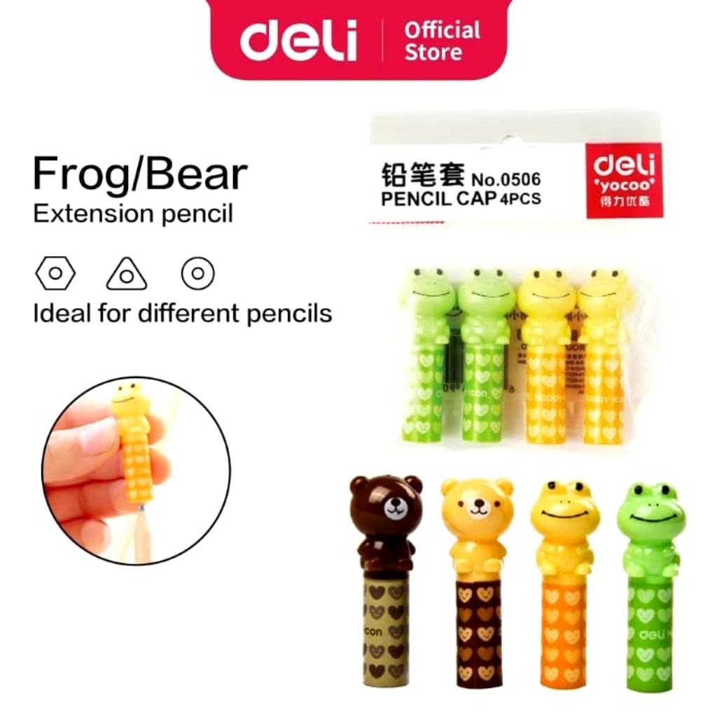 

DELI 0506 PENCIL CAP TUTUP PENSIL KAYU PULPEN