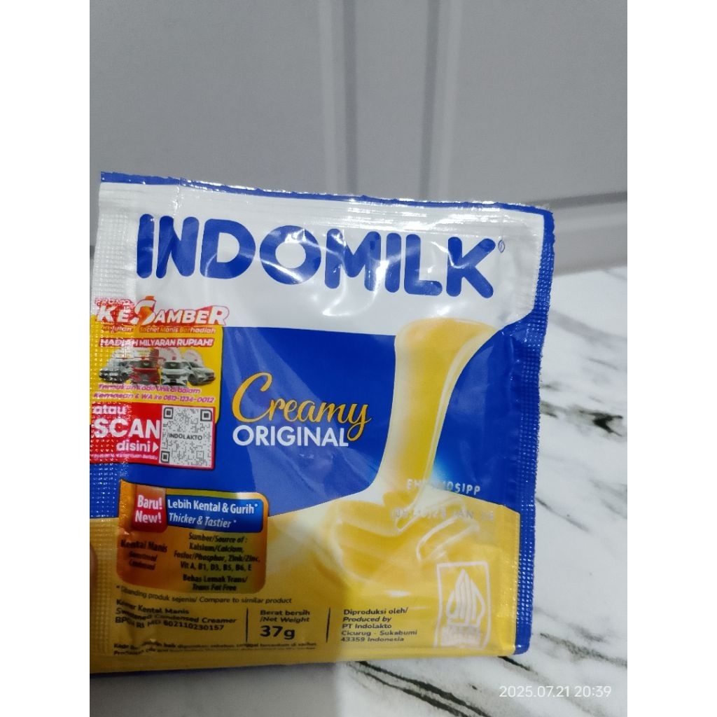 

SUSU INDOMILK SACHET ISI 6 kemasan praktis