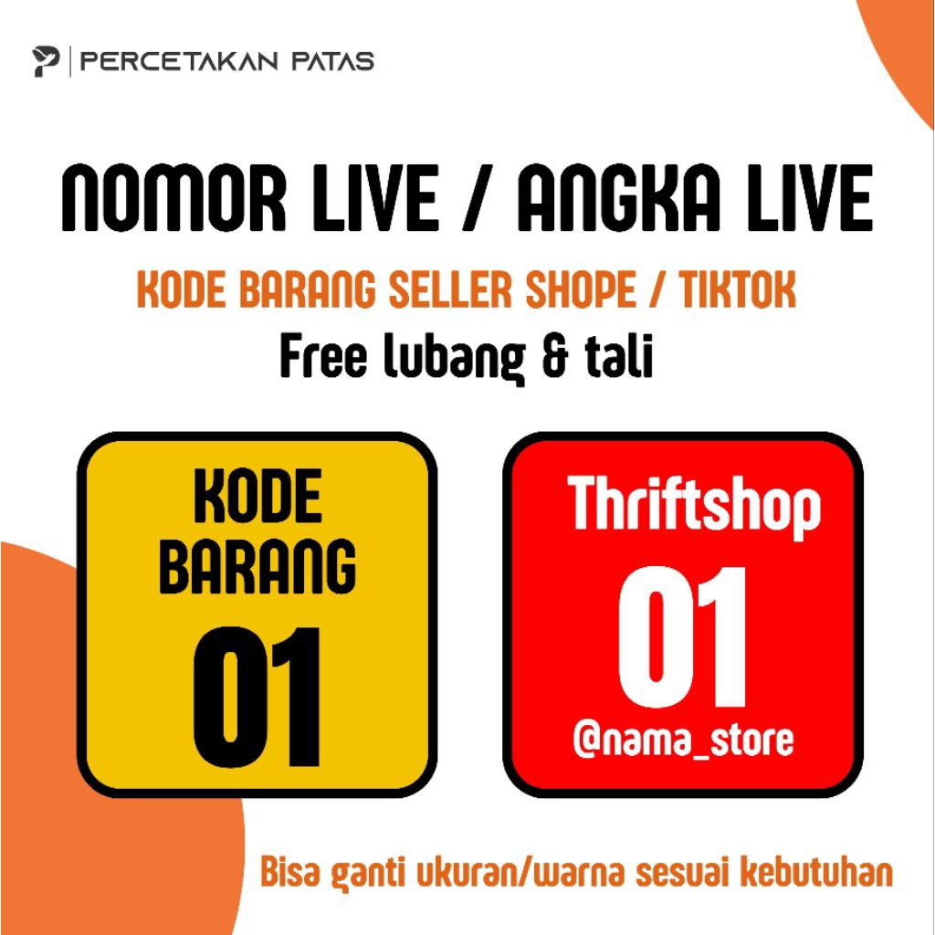 

Kode barang , nomor live , nomor barang , nomor laminating, angka laminating