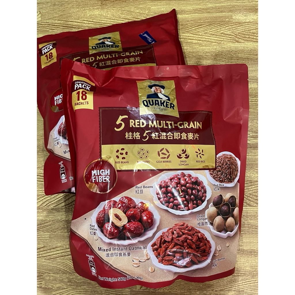 

Quaker five red multigrain mix oat 30gr x 18s