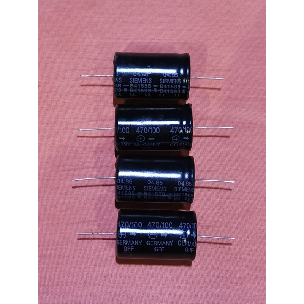 siemens axial 470uf/100v capacitor elco axial original