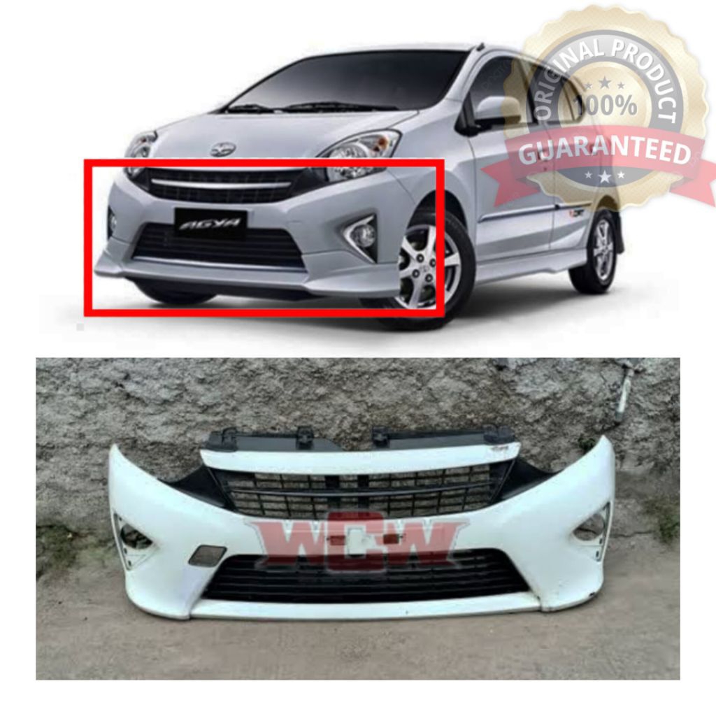 bumper bumper bemper depan agya 2014 2015 2016 2017 original copotan