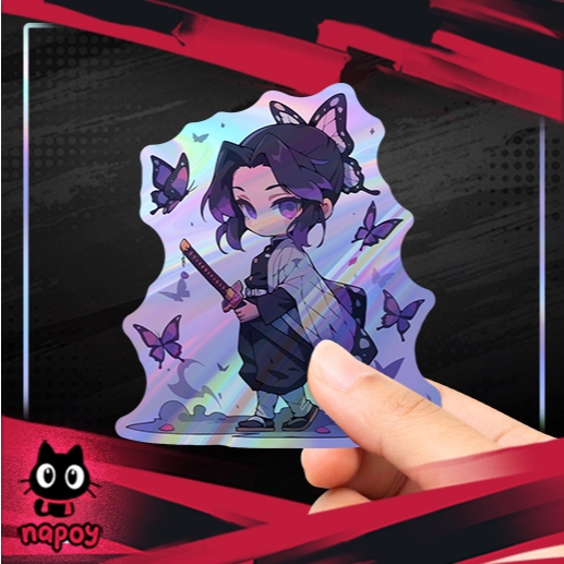 

Stiker Hologram Anime Demon Slayer Shinobu Kocho Serius V2