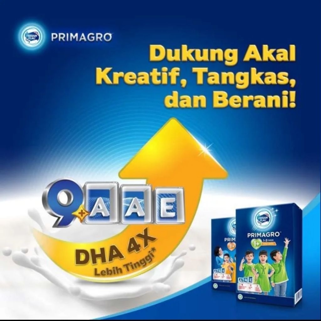

Frisian Flag Primagro 1+ 3+ 750gram, susu pertumbuhan usia 1-6 tahun