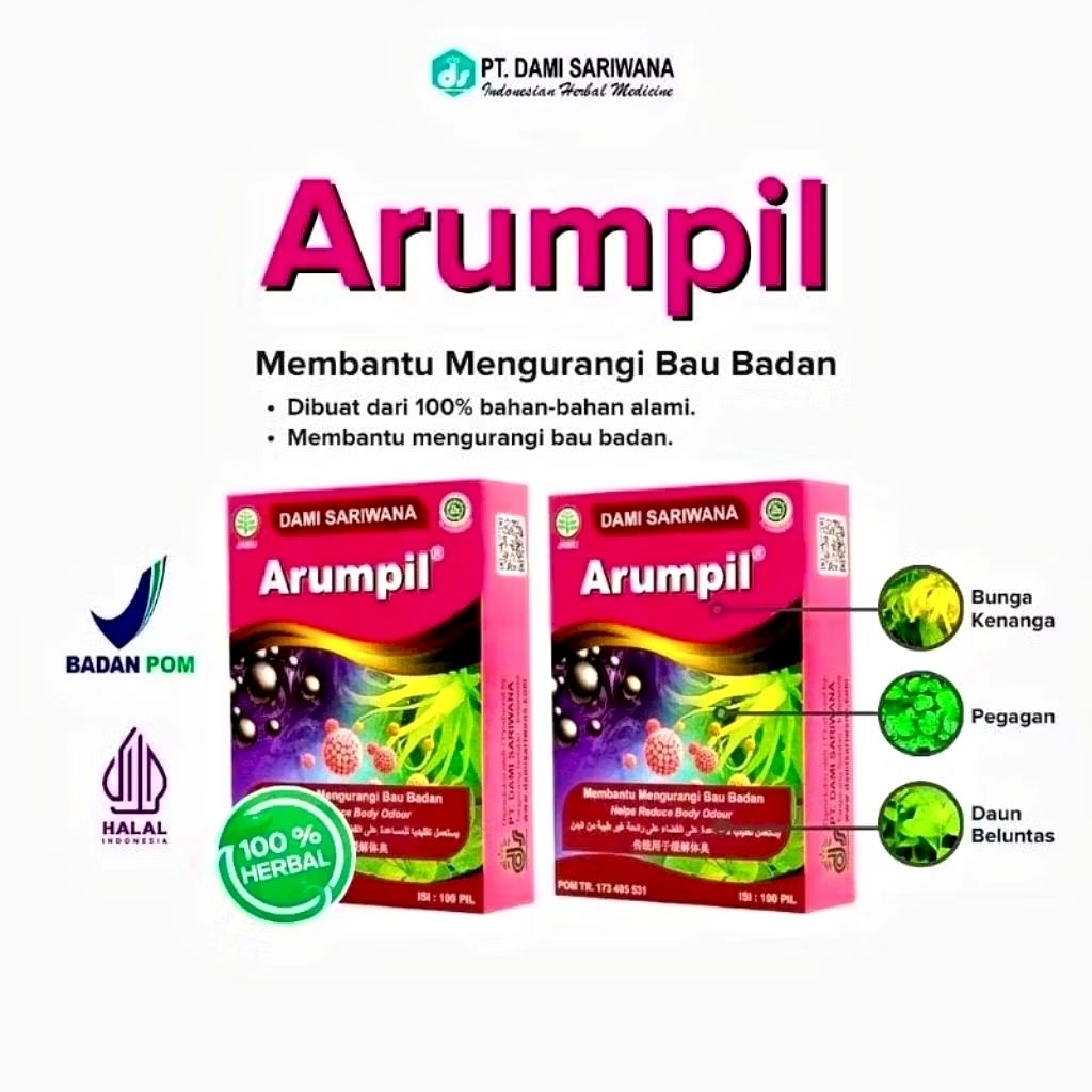 

ARUM PIL / JAMU HERBAL / UNTUK MENGHILANGKAN BAU BADAN