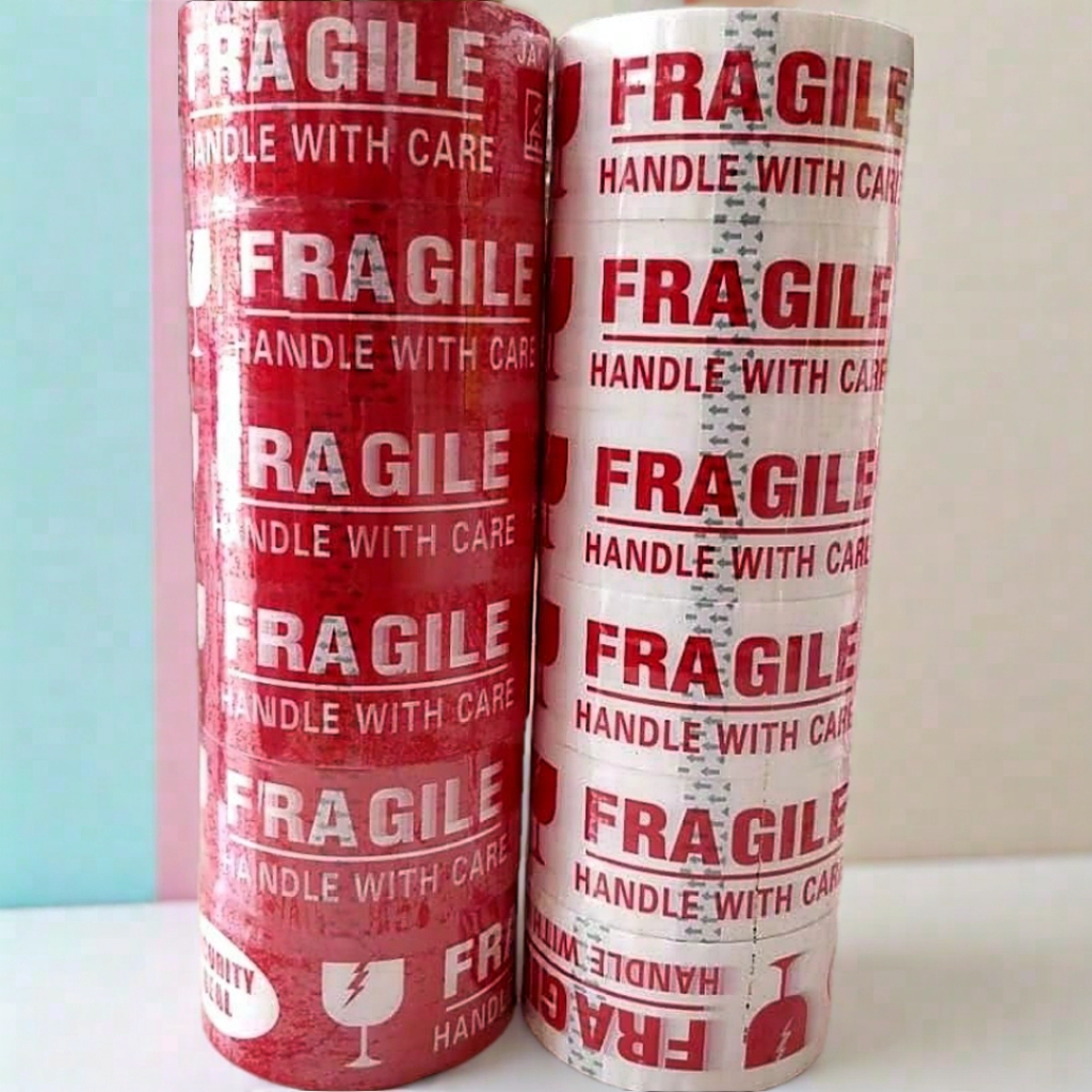 

Lakban FRAGILE 48mmx80yard Security Seal Merah Dan Putih Lakban Packing