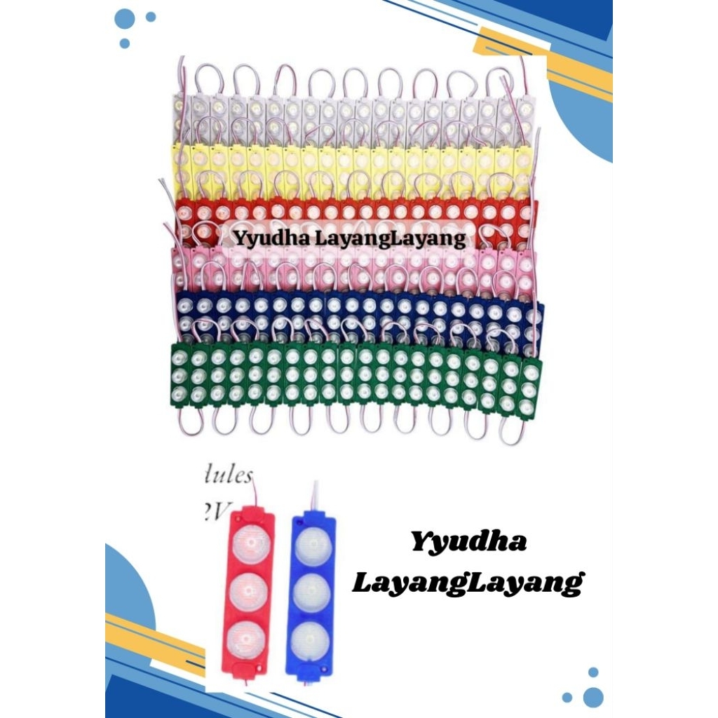 Lampu LED MODUL 3MATA 12V DAN  24V WATERPROOF/Lampu LED Layangan/Anti Air