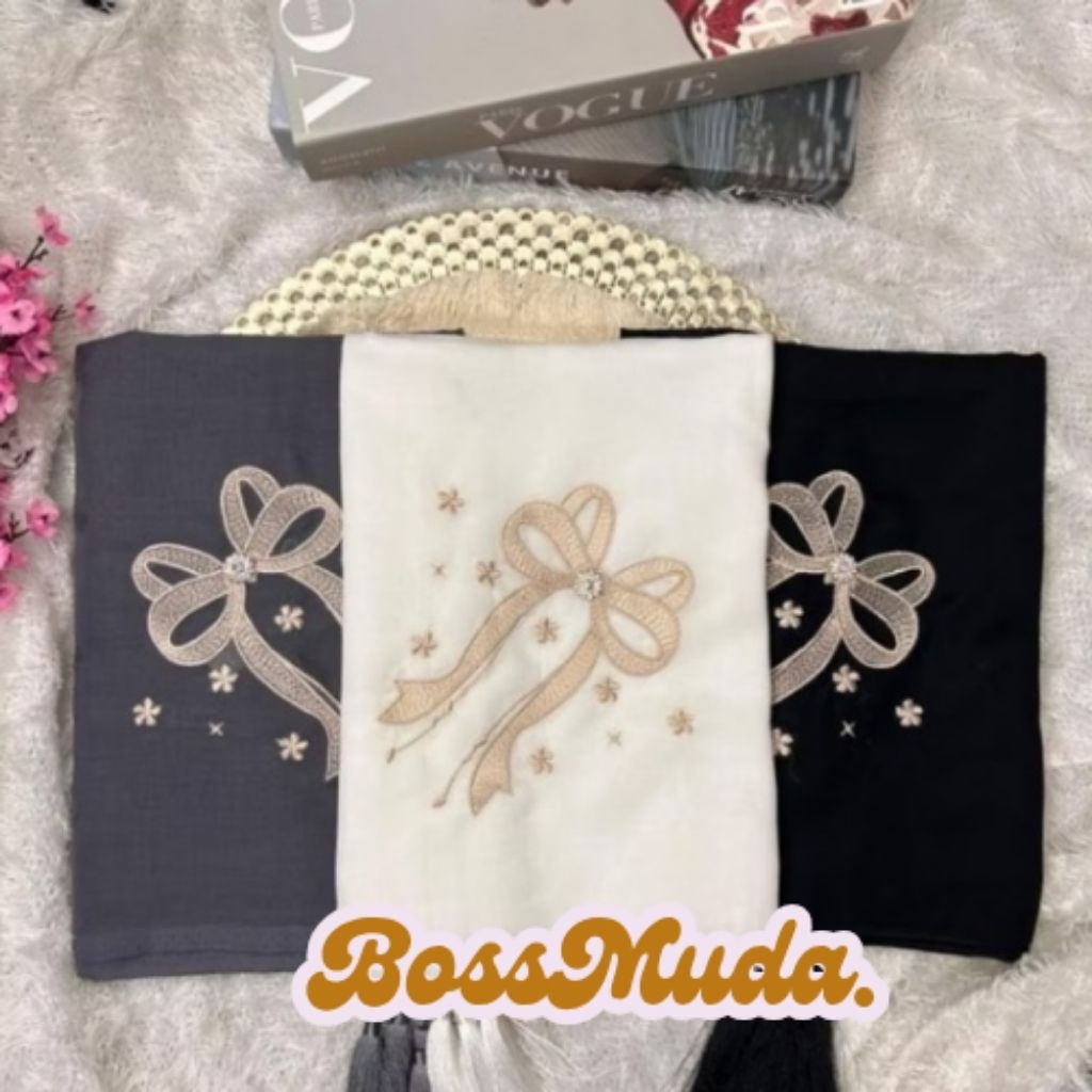 Segi empat bordir pita bunga//Segi empat bordir pita//Paris bordir pita