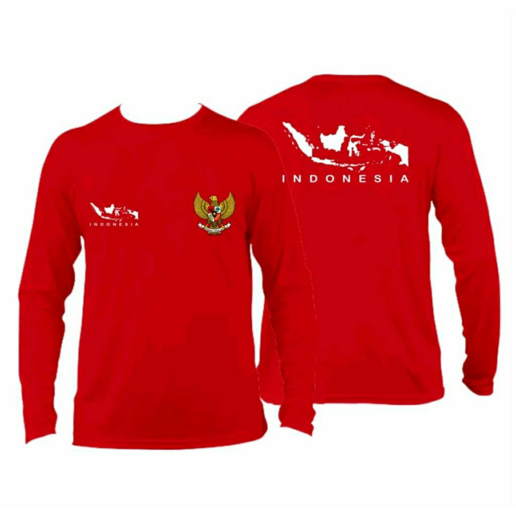 KAOS LENGAN PANJANG PETA INDONESIA LOGO GARUDA