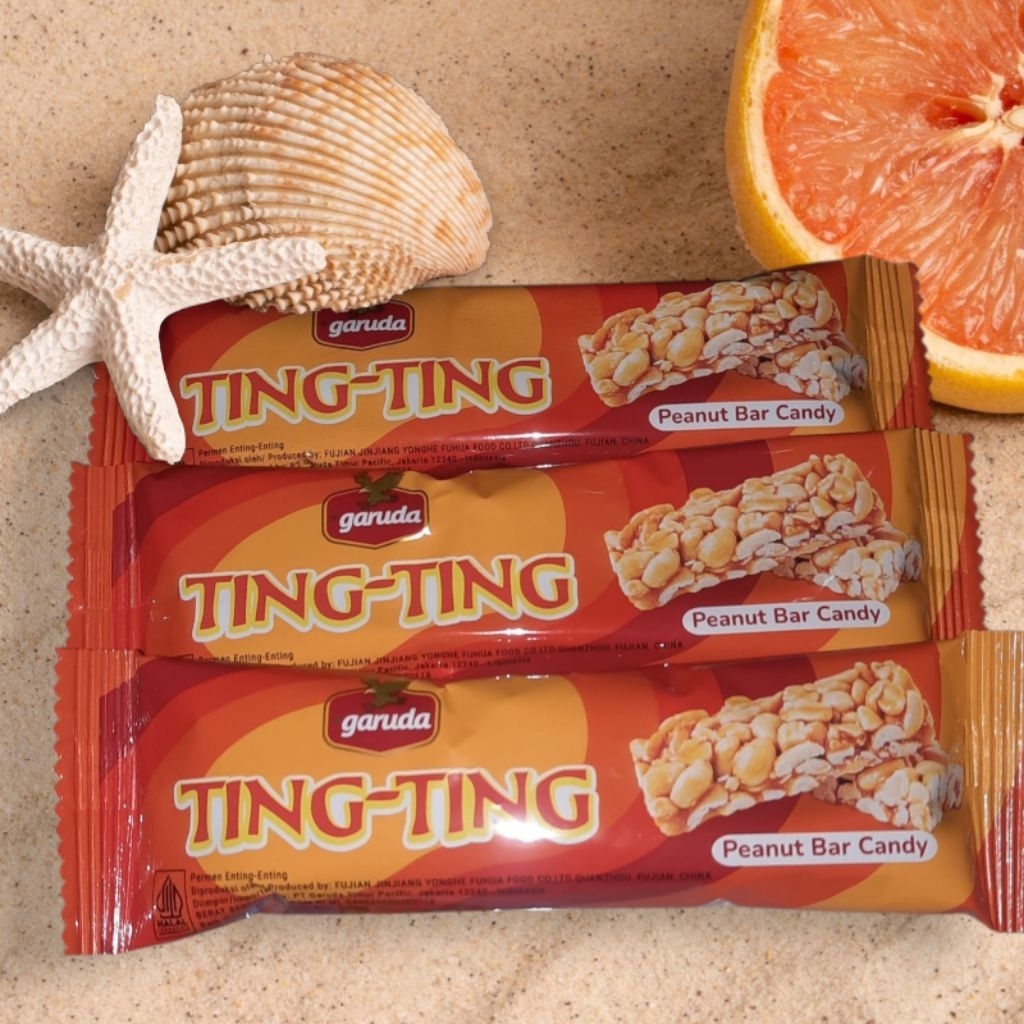 

TING TING PEANUT BAR CANDY 18Gr 1 BOX ISI 12 PCS