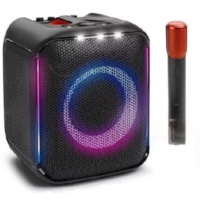 DAT F1089 SPEAKER BLUETOOTH PORTABLE BONUS MICROPHONE PORTABLE KTV SUPER BASS SUARA JEENIH