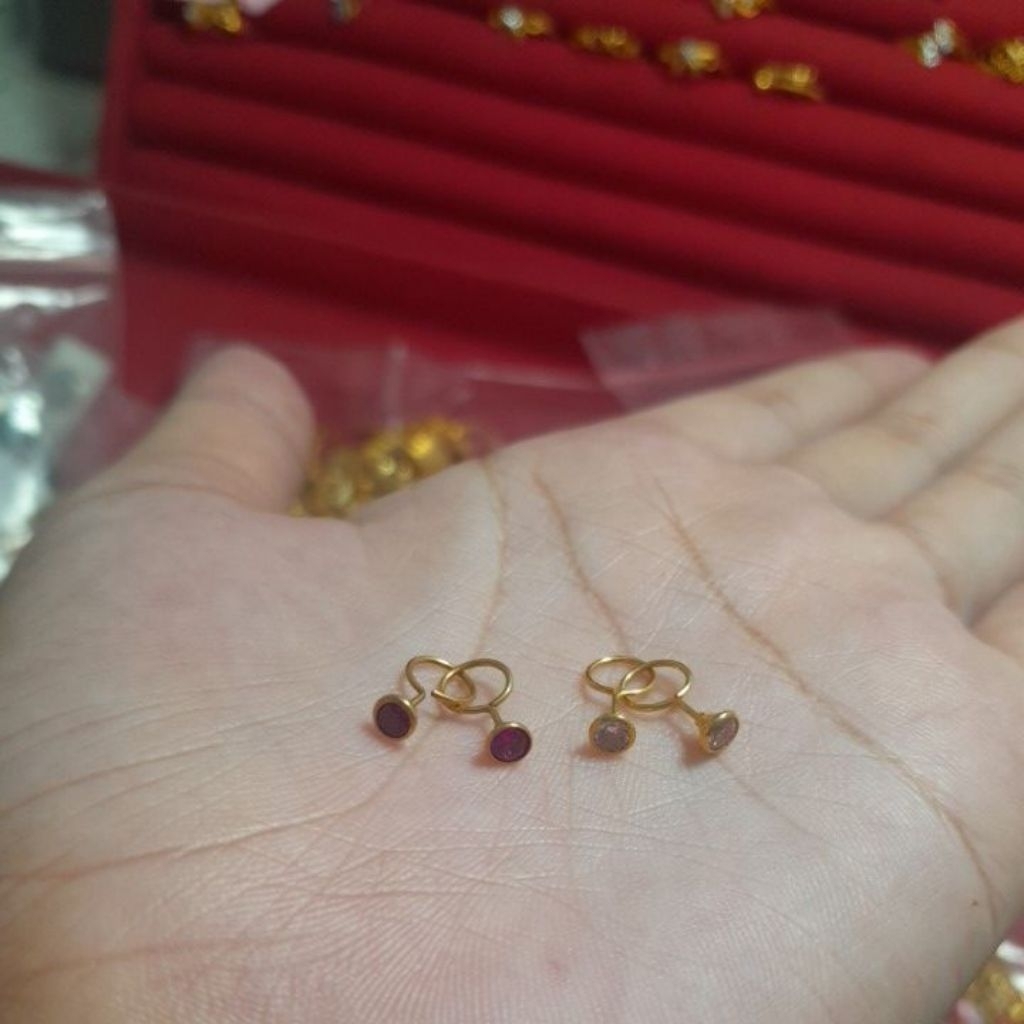 anting bayi toge permata emas mudah kadar 5%