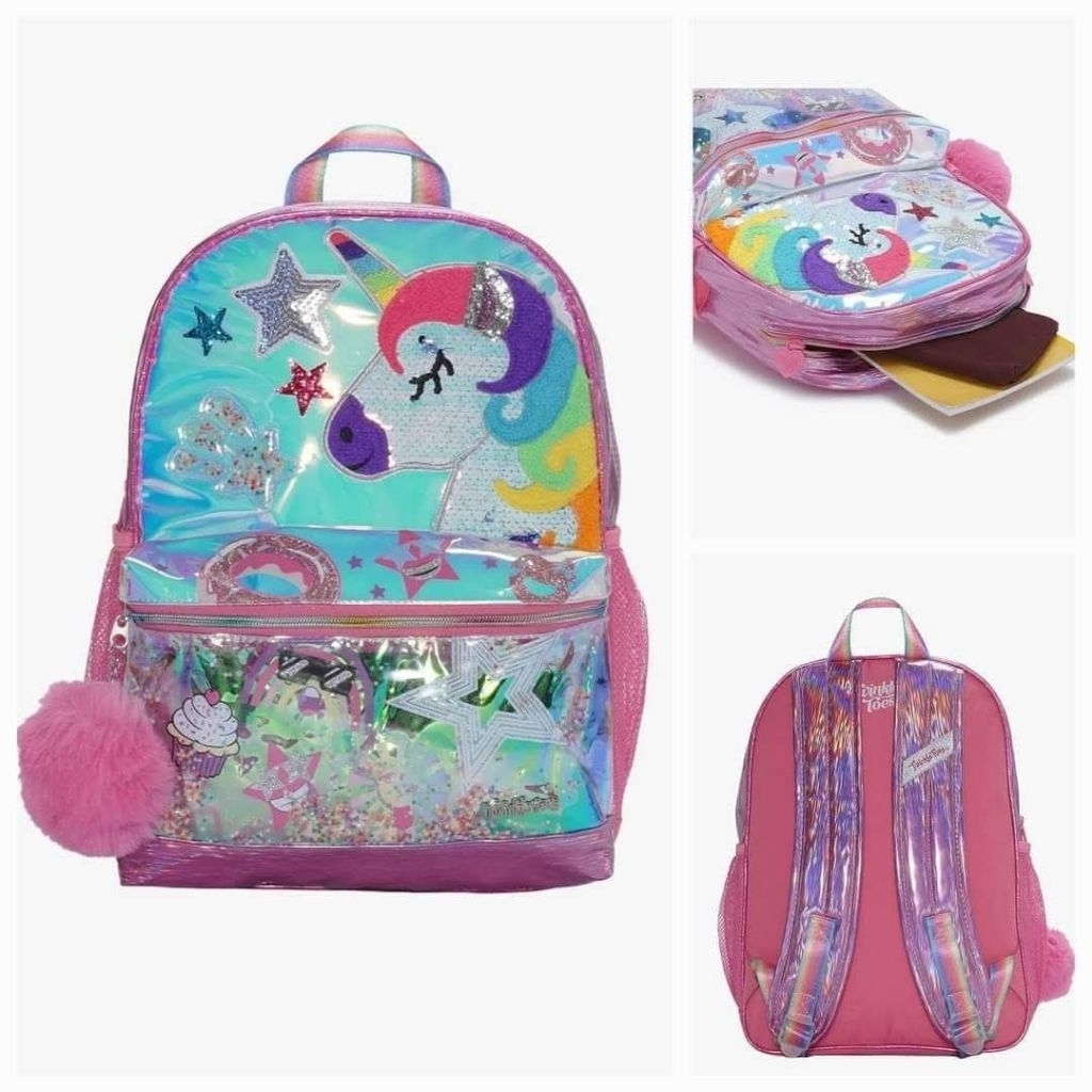 SALEEE 100% ORIGINAL SKECHERS TWINKLE TOES HAPPY MINI UNICORN BACKPACK GIRLS - MULTI Kode Produk: SK