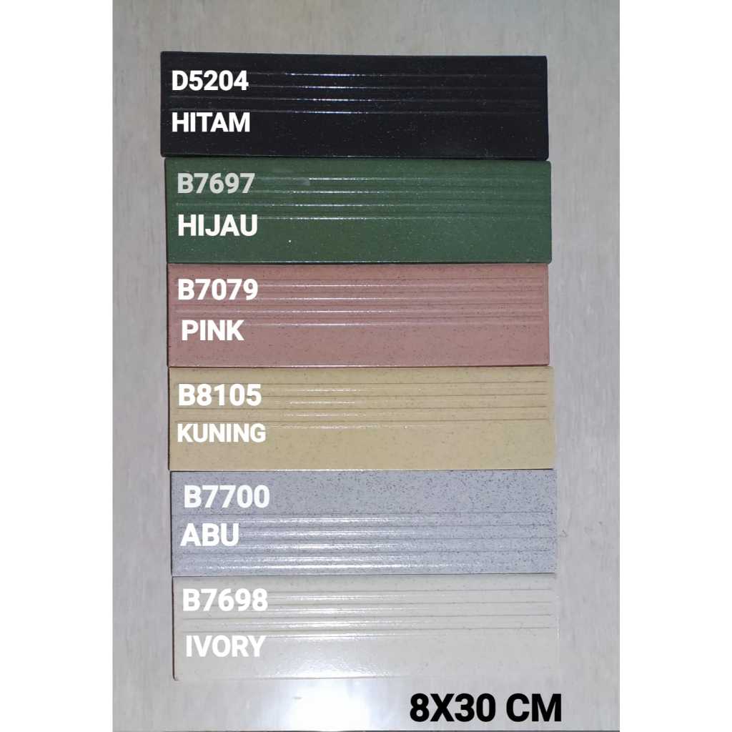 STEPNOSING TANGGA 8X30 CM KERAMIK 4 GARIS ANTI LICIN ANTI SLIP UNTUK TANGGA