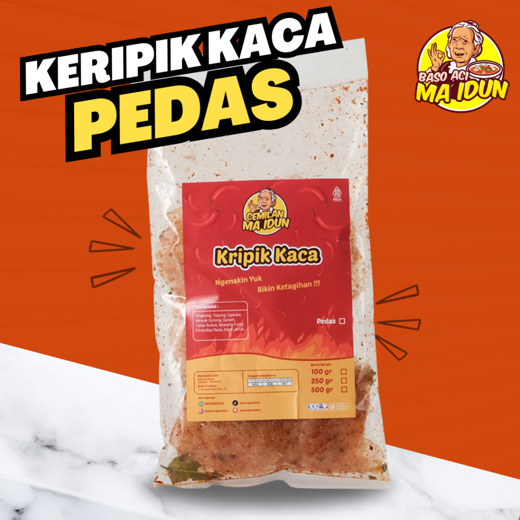 

Keripik Kaca Pedas Daun Jeruk / Kripik Kaca Keripik Beling / Kirca Kripca Pedas Daun Jeruk